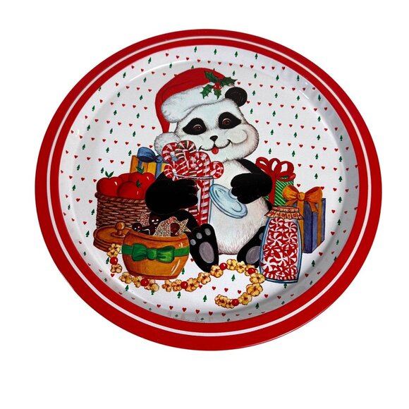 Retro Christmas Metal Cookie Trays Holiday Kitchen Decor Cookie Exchange Swap - Picture 9 of 16